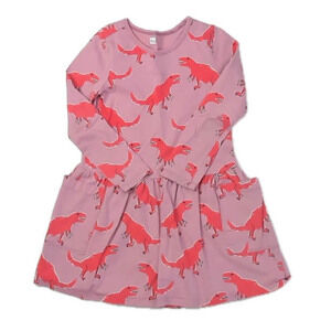 Tea Collection Girls Pink Dinosaurs Dress size: 5T